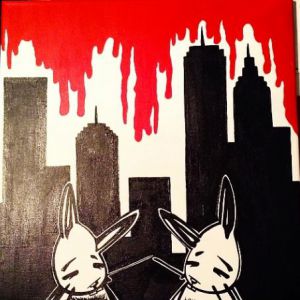 Bunnys vs. Brooklyn - Custom painting