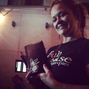 Bunny vs. the nice waitress at the Pour House